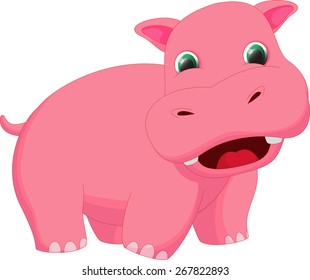 cute hippo cartoon