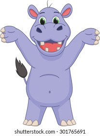 cute hippo cartoon