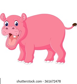 Cute hippo cartoon