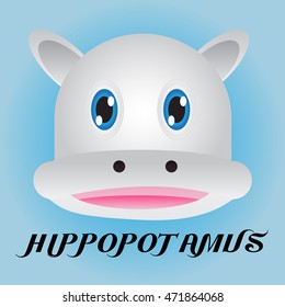 Cute hippo cartoon