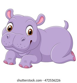 Cute hippo cartoon