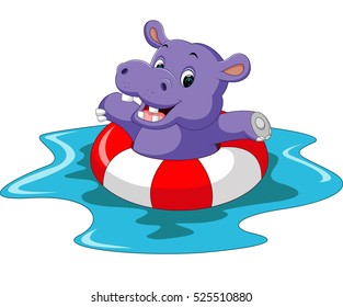 Cute Hippo Cartoon