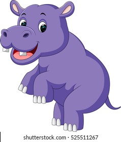 Cute Hippo Cartoon