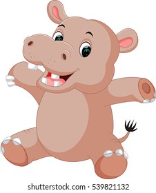 cute hippo Cartoon