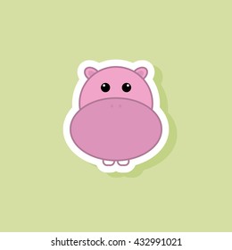 Cute hippo Face