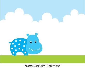 cute hippo holiday