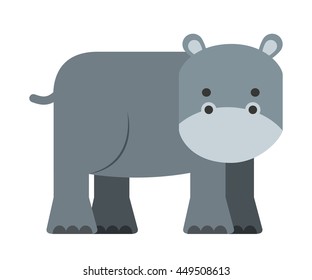cute hippo isolated icon design, vector illustration  graphic 