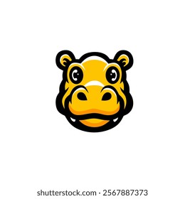 Cute Hippo logo design suitable for your project