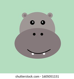 face painting hippo