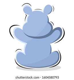 cute hippo mascot design vector premium