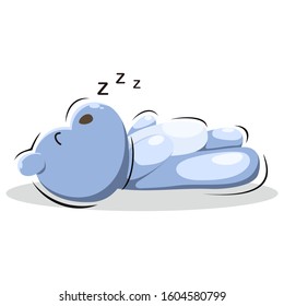 cute hippo mascot design vector premium