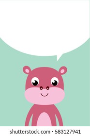 cute hippo message