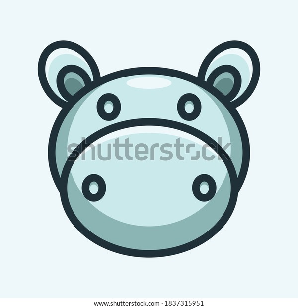 Cute hippopotamus\
animal cartoon design