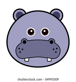 Cute Hippopotamus Vector