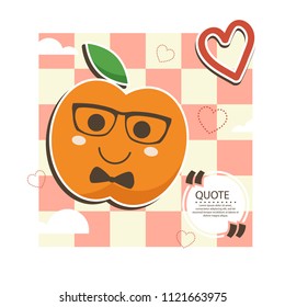 Cute Hipster Orange