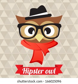 Cute hipster owl