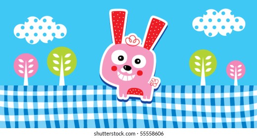 cute holiday bunny