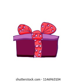 Cute holiday illustration. Vector  Decorative elements for party. Pencil's drawing. 