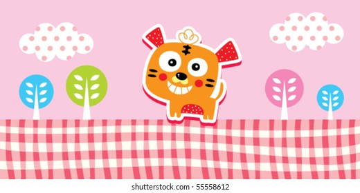 cute holiday tiger
