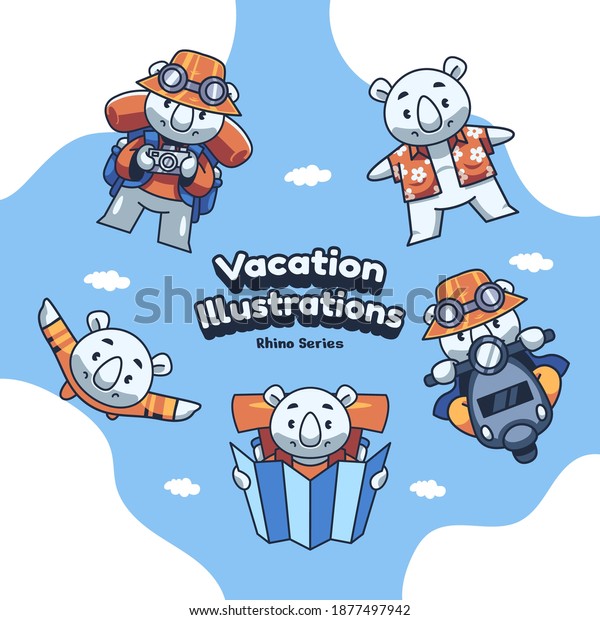Cute Holiday\
Vacation Vector\
illustrations