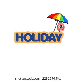 cute holiday word doodle vector