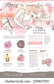 plantilla de diseño de sitios web de páginas web lindas con muchos iconos bonitos