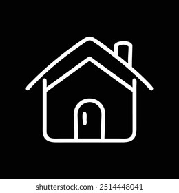 Cute home vector logo in black and white theme