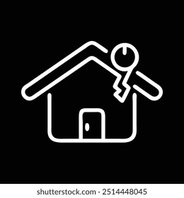 Logo lindo del Vector casero en tema blanco y negro