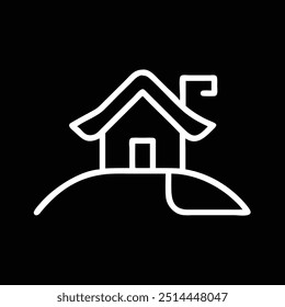 Nettes Home Vektor Logo in schwarz-weiß Thema