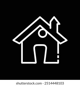 Logo lindo del Vector casero en tema blanco y negro