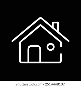 Cute home vector logo in black and white theme