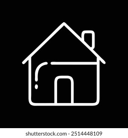 Nettes Home Vektor Logo in schwarz-weiß Thema