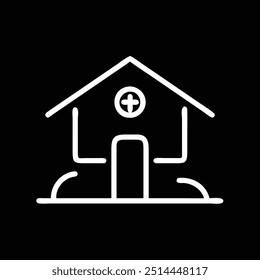 Cute home vector logo in black and white theme