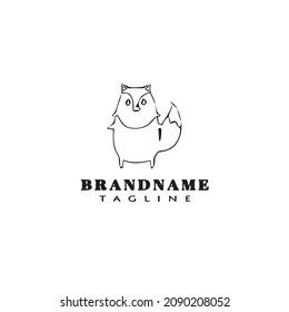 cute honey badger logo cartoon icon modern vector simple