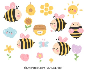 Cute honey be, spring season.