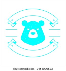 cute honey bear head logo