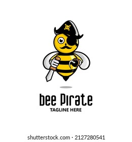 cute honey bee cartoon illustration vector
