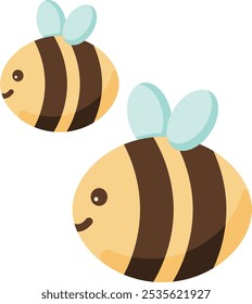 cute honey bee character fly honeybee sweet