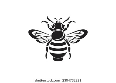 Cute honey bee insect Minimal Vector Logo Design Tshirt Sublimation Illustration Tattoo Art