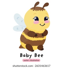 Cute honey bee kawaii bee cartoon 