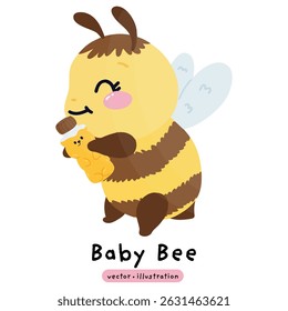 Cute honey bee kawaii bee cartoon 