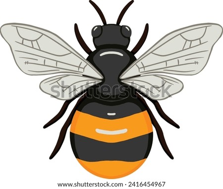 Cute Honey Bumble Bee Illustration