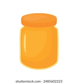 Cute honey jar drawing doodle icon cartoon vector illustration isolated on transparent background