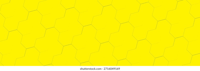 Lindo patrón de panal con células hexagonales y textura amarilla. Fondo de colmena y peine. Ilustración vectorial plana