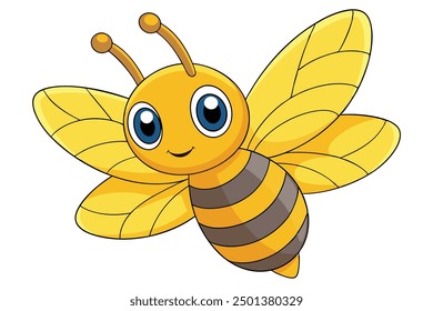 Cute Hornet Vector Illustration: Playful Insect Art for Printable Graphics Design