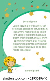 Cute horoscope. Vector card for greeting, decoration, congratulation, invitation.