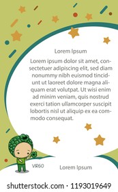 Cute horoscope. Vector card for greeting, decoration, congratulation, invitation.