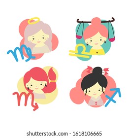 cute horoscope zodiak character artwork 