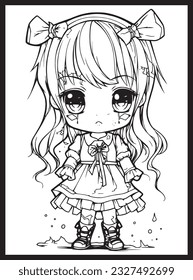 Cute Horror Chibi Coloring Pages