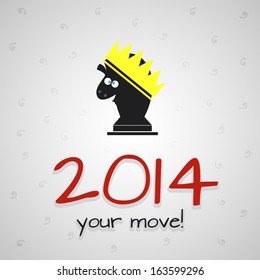 cute horse 2014 vector